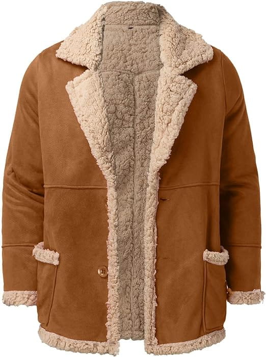 Fashion Men’s Fur Integrated Fleece-lined Padded Jacket