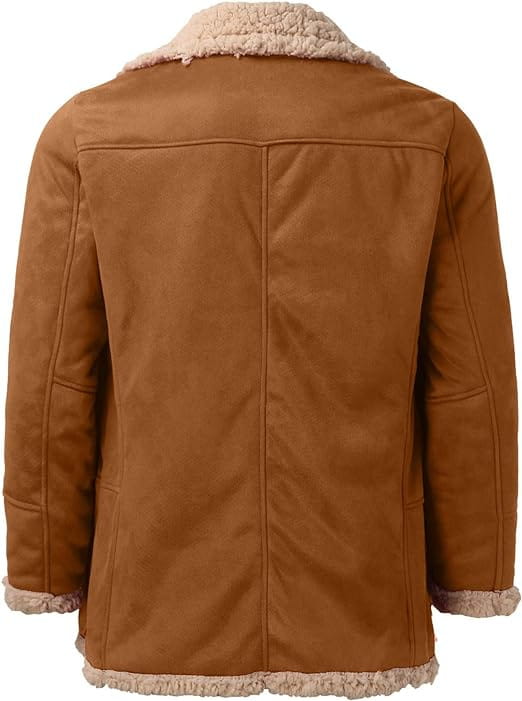 Fashion Men’s Fur Integrated Fleece-lined Padded Jacket