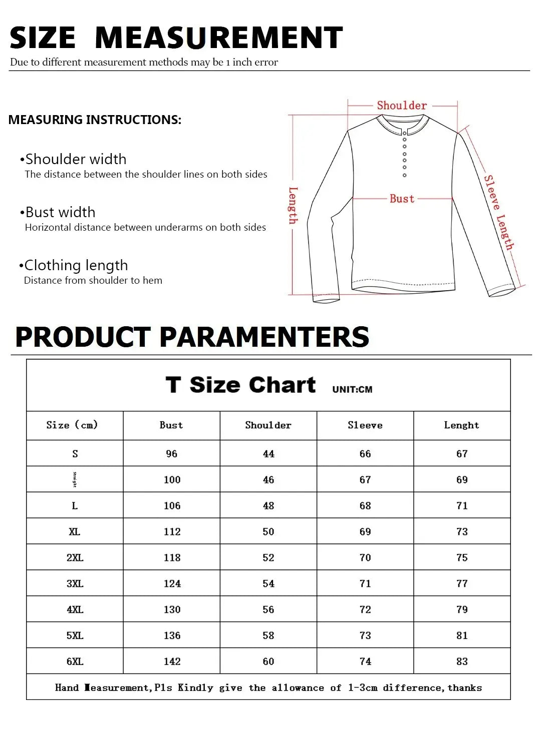 Open Placket Button Digital Printing Men’s Long-sleeved T-shirt