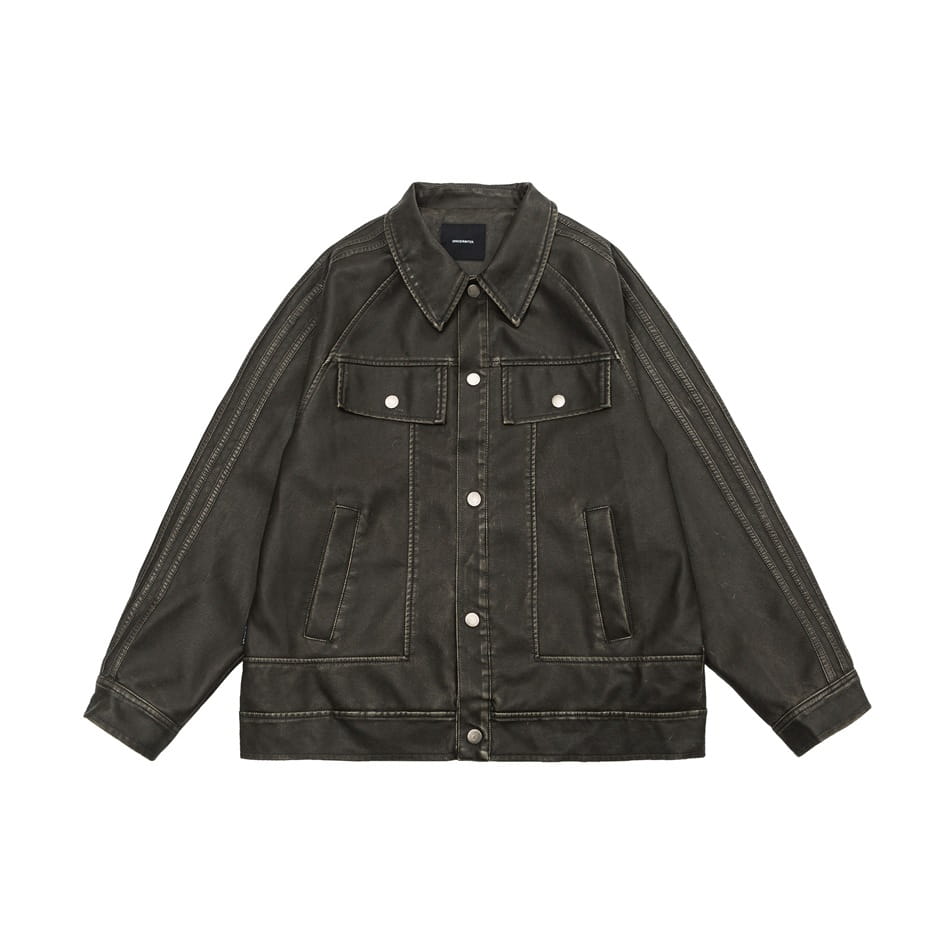 American Retro Distressed Lapel PU Leather For Men And Women Biker’s Leather Jacket