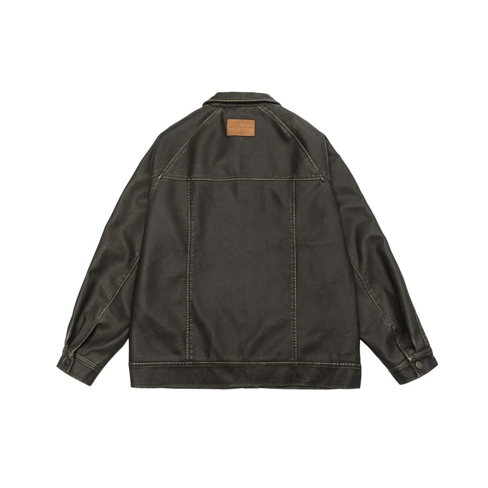 American Retro Distressed Lapel PU Leather For Men And Women Biker’s Leather Jacket