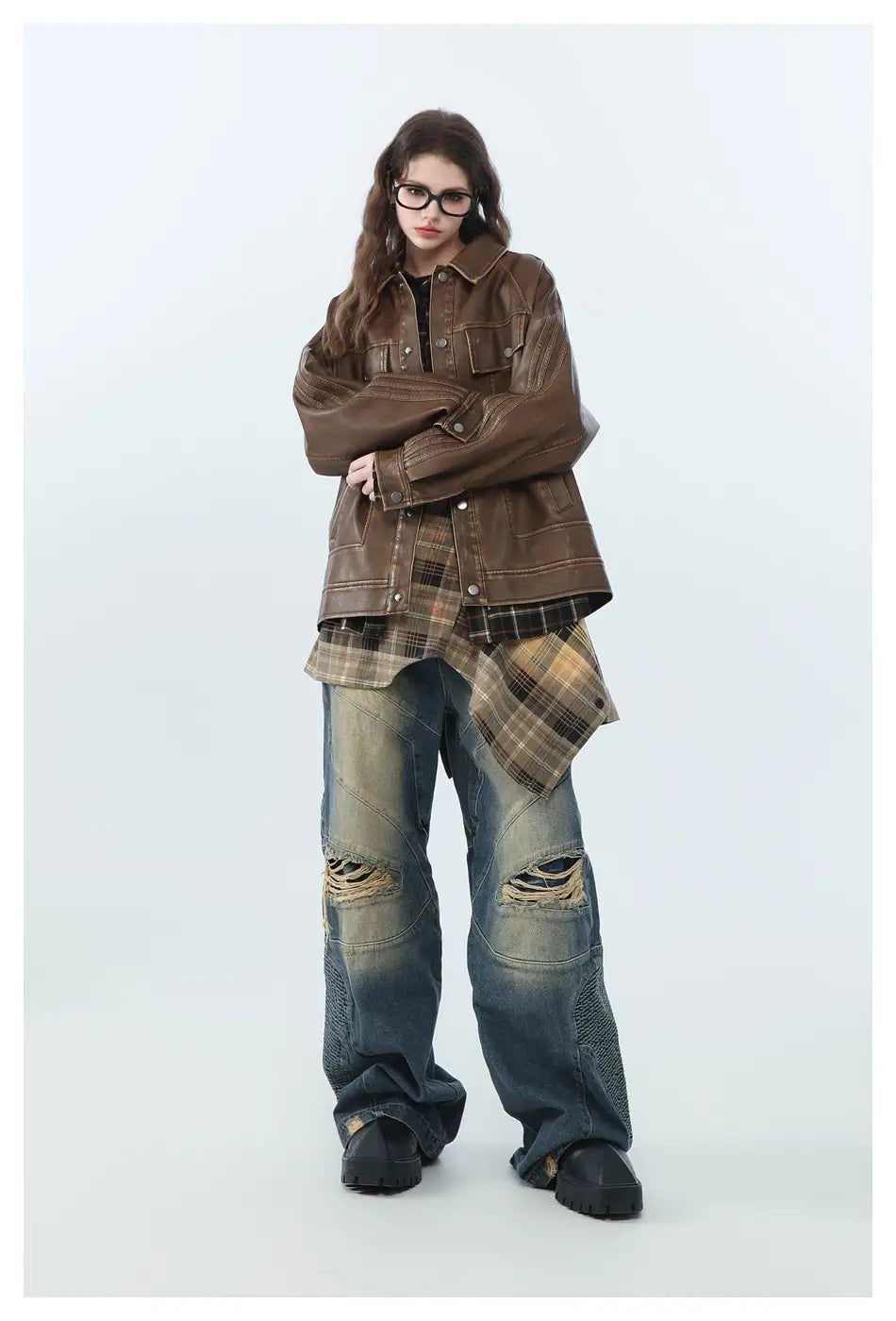 American Retro Distressed Lapel PU Leather For Men And Women Biker’s Leather Jacket