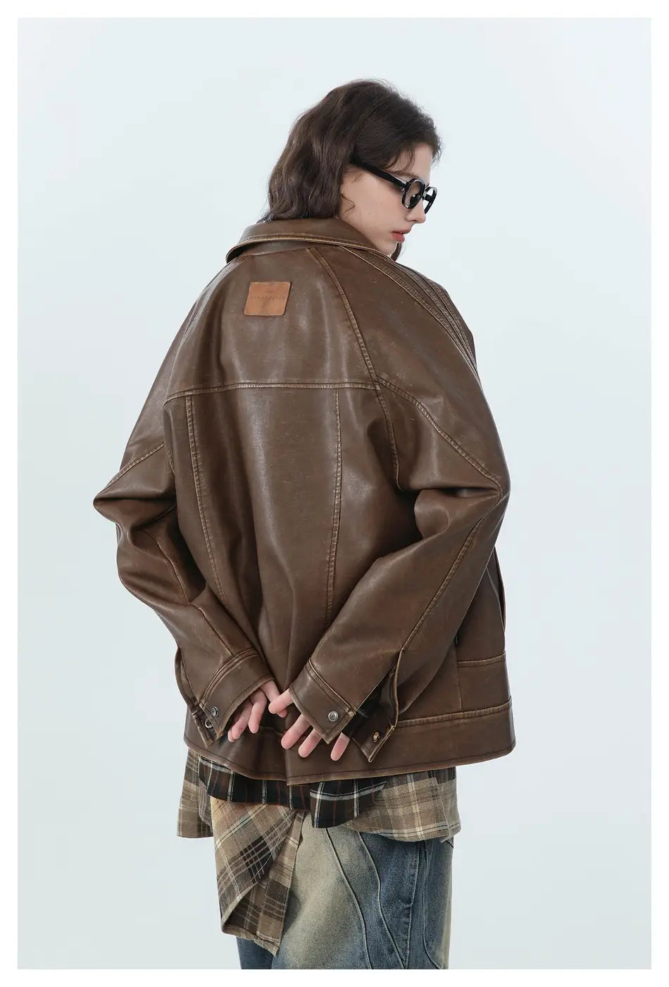 American Retro Distressed Lapel PU Leather For Men And Women Biker’s Leather Jacket