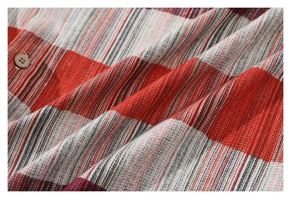 Retro Loose Long Sleeve Shirt Striped Shirt