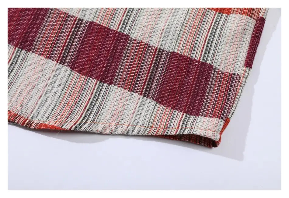 Retro Loose Long Sleeve Shirt Striped Shirt