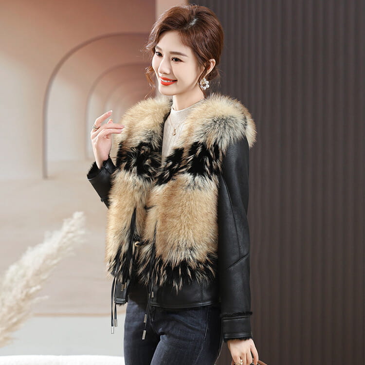 Middle-aged Women’s Clothing Winter Leather Coat Casual Fashionable Jacket