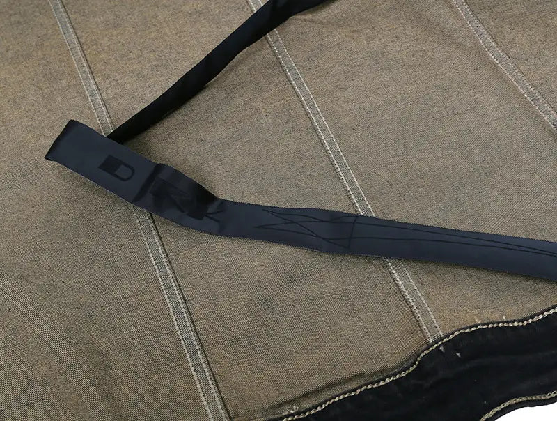 Worn Looking Washed-out Splicing Coating Brush Wax Deconstruction Denim Jacket Coat
