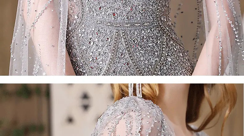 Evening Dress Banquet Slimming Fishtail Host Evening Dress