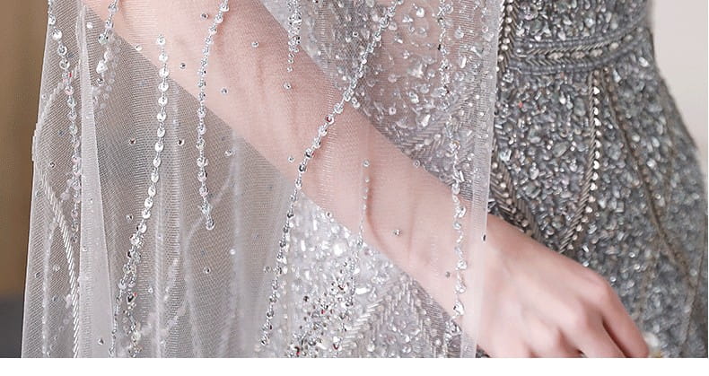 Evening Dress Banquet Slimming Fishtail Host Evening Dress