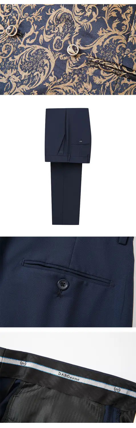 Men’s Jacquard Suit Wedding Dress Groom Suit Suit Host Performance Costume