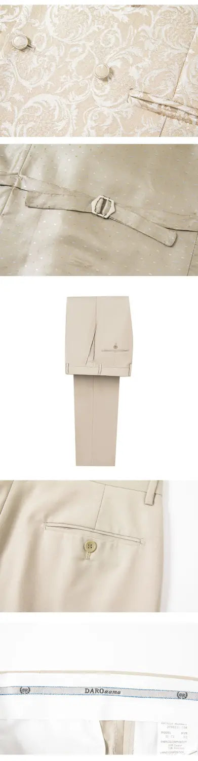 Men’s Jacquard Suit Wedding Dress Groom Suit Suit Host Performance Costume