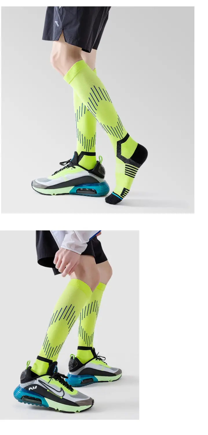 Men’s Long-barreled Compression Stockings Professional Thickening Athletic Socks
