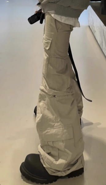 High Street Loose Wide Leg Slightly Flared Multi-pocket Detachable Overalls