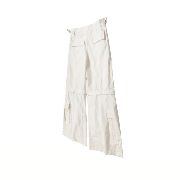 High Street Loose Wide Leg Slightly Flared Multi-pocket Detachable Overalls