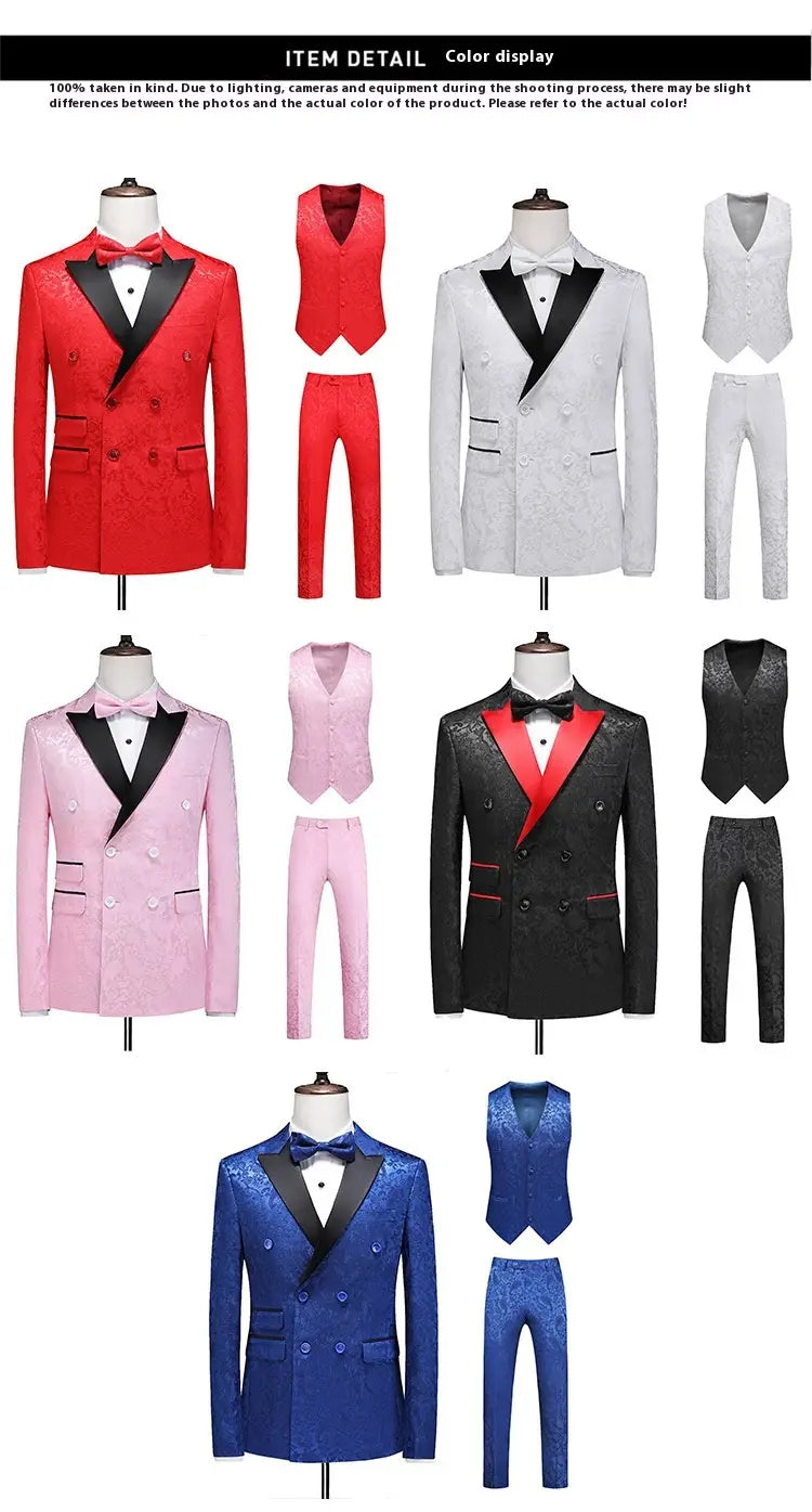 Men’s Suit Slim Fit Business Three-piece Suit