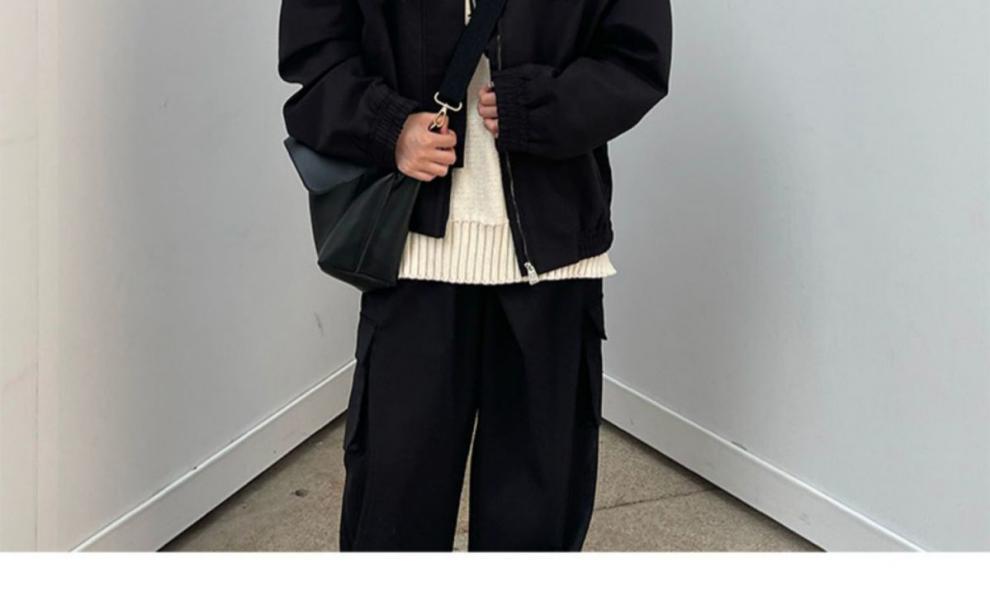 Brown Lapel Jacket Coat For Women