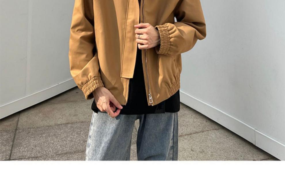 Brown Lapel Jacket Coat For Women