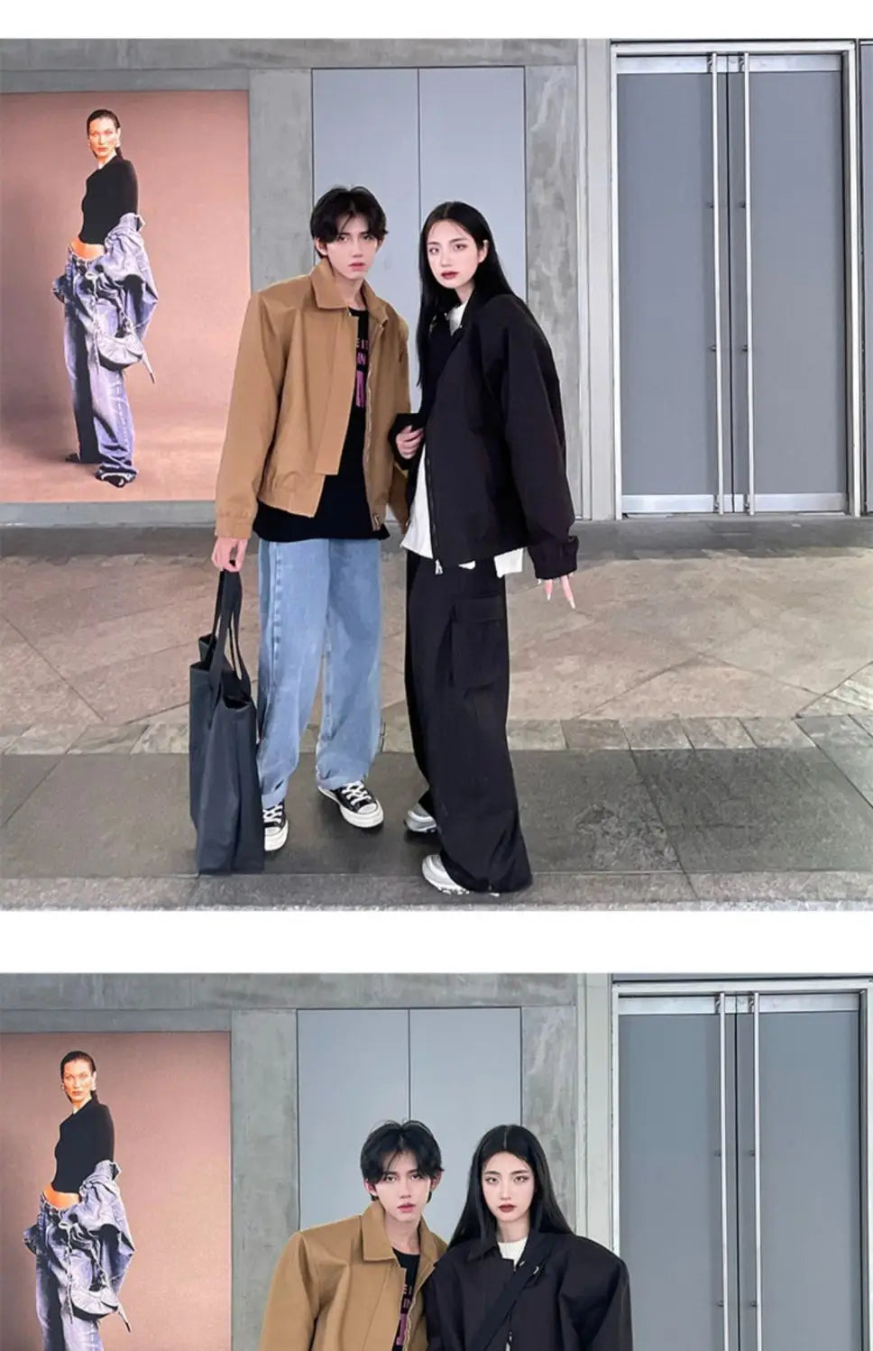 Brown Lapel Jacket Coat For Women