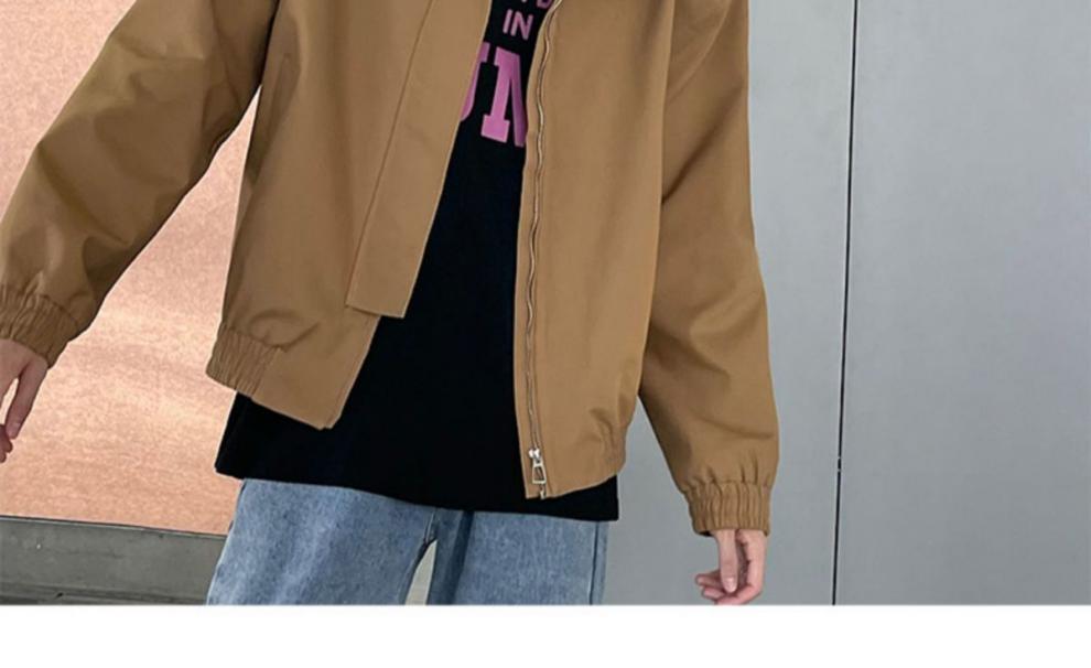 Brown Lapel Jacket Coat For Women