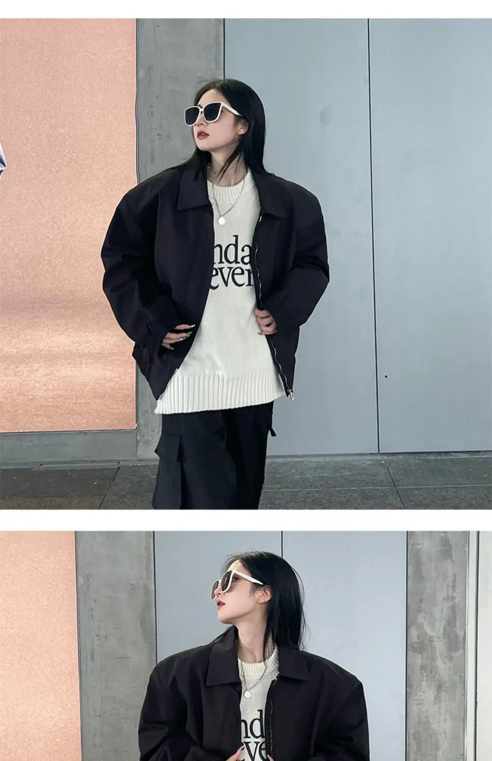 Brown Lapel Jacket Coat For Women
