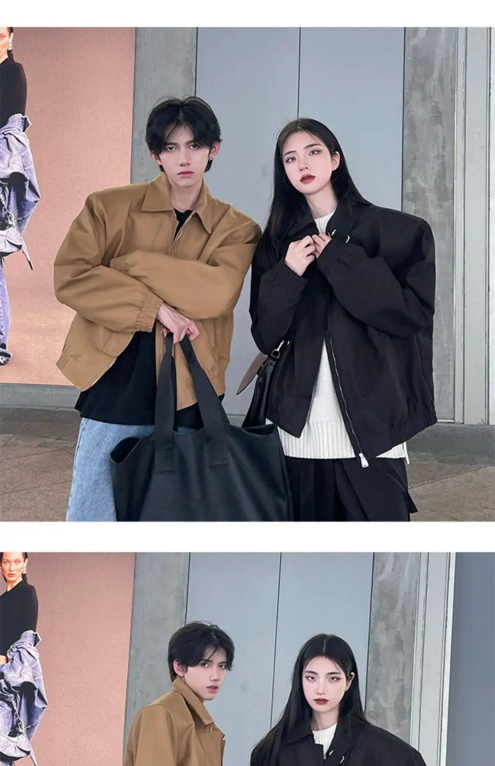 Brown Lapel Jacket Coat For Women