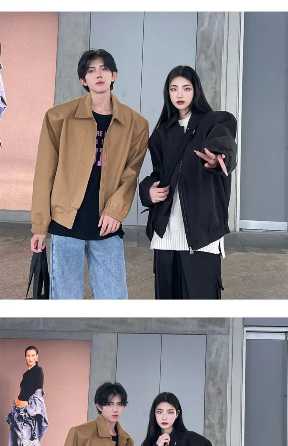 Brown Lapel Jacket Coat For Women