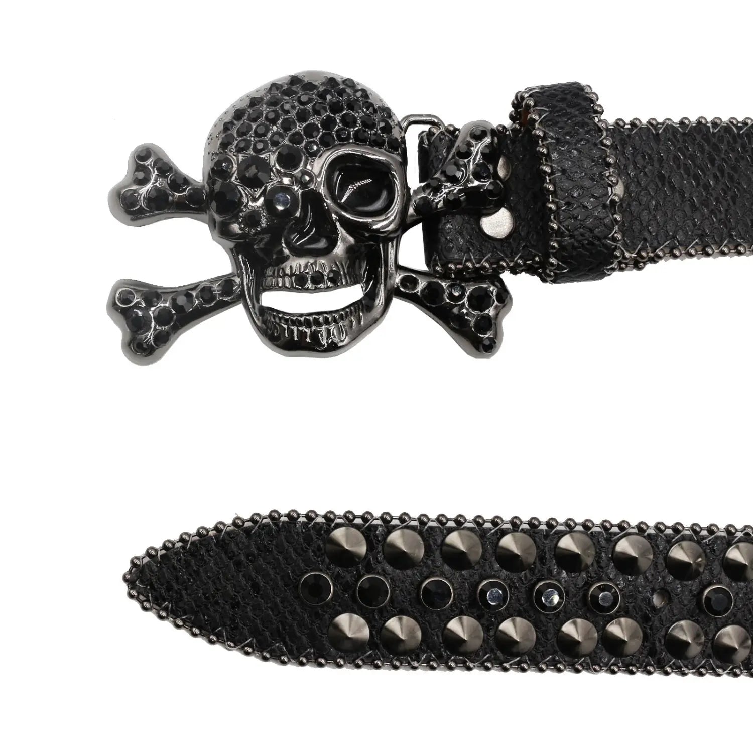 Rhinestone Women’s Inlaid Rivet Snake Pattern Full Diamond Y2g Fashion Trend Belt