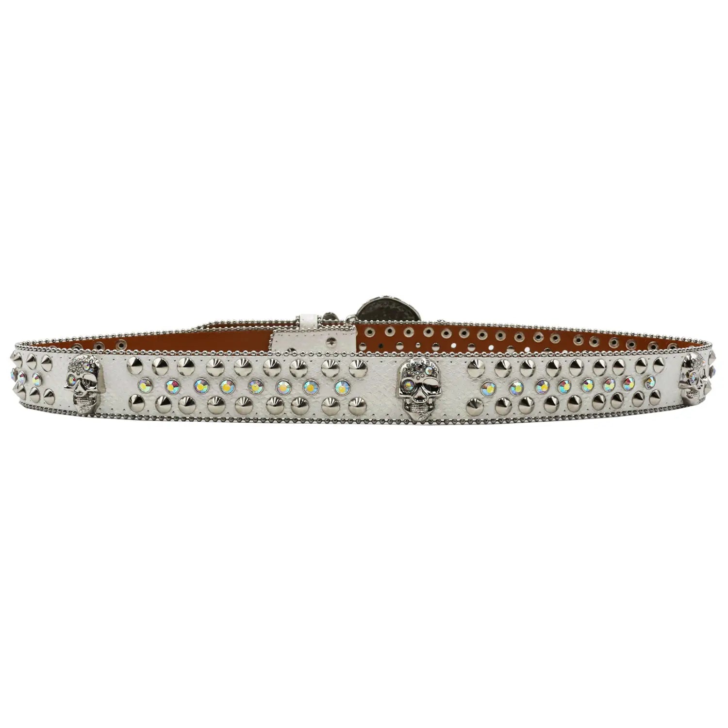 Rhinestone Women’s Inlaid Rivet Snake Pattern Full Diamond Y2g Fashion Trend Belt