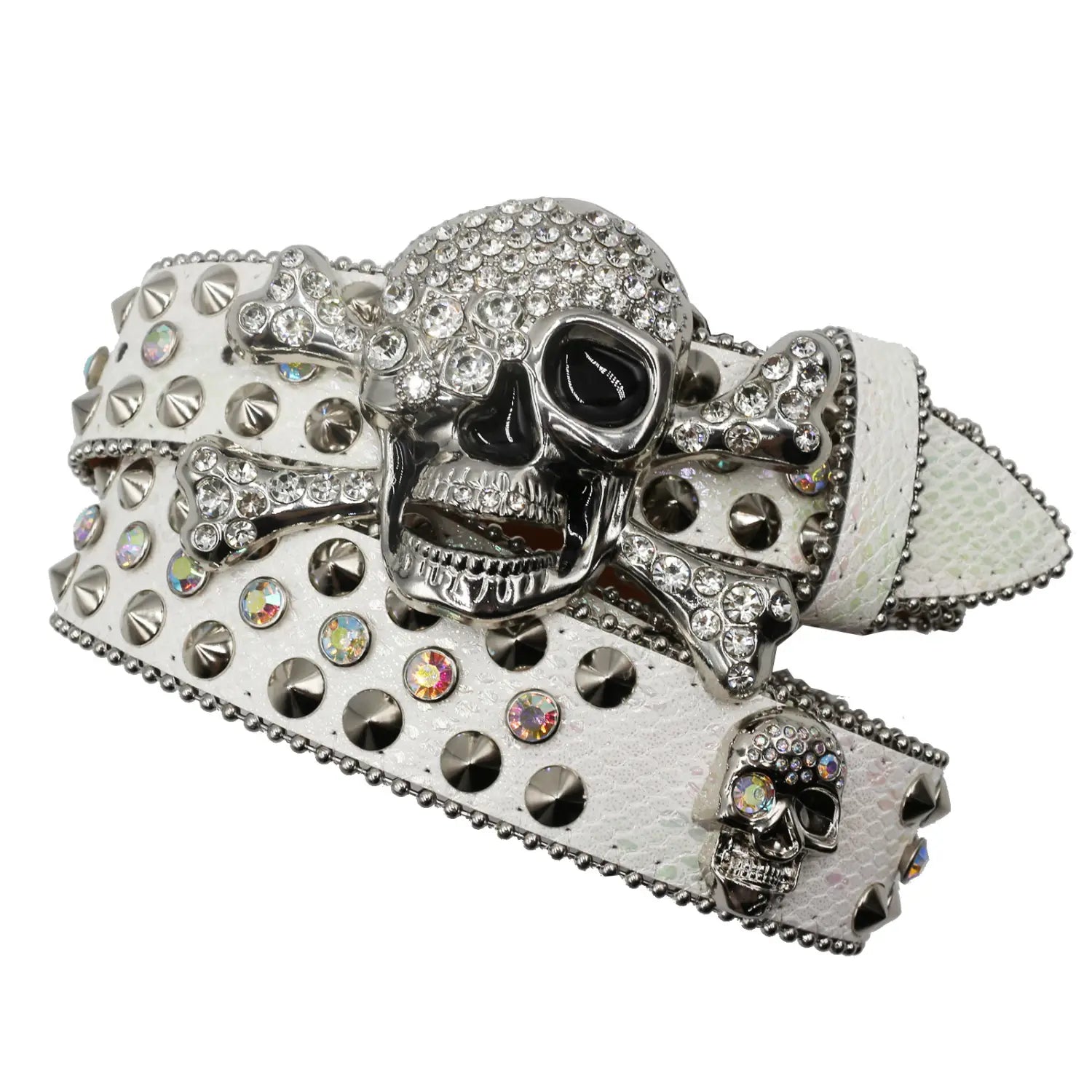 Rhinestone Women’s Inlaid Rivet Snake Pattern Full Diamond Y2g Fashion Trend Belt