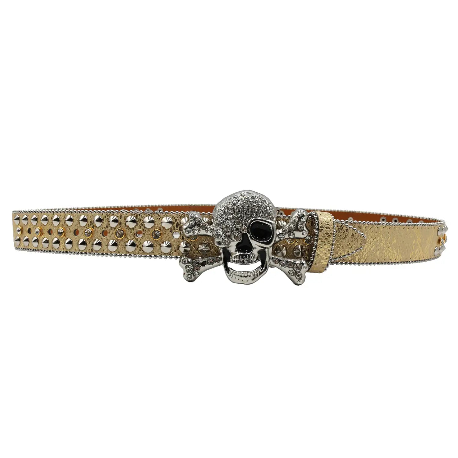 Rhinestone Women’s Inlaid Rivet Snake Pattern Full Diamond Y2g Fashion Trend Belt