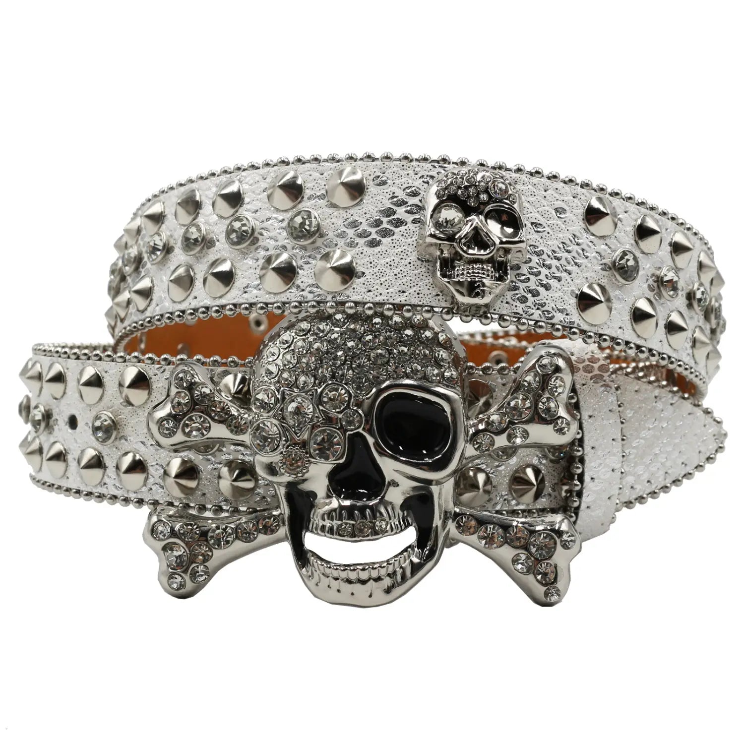 Rhinestone Women’s Inlaid Rivet Snake Pattern Full Diamond Y2g Fashion Trend Belt