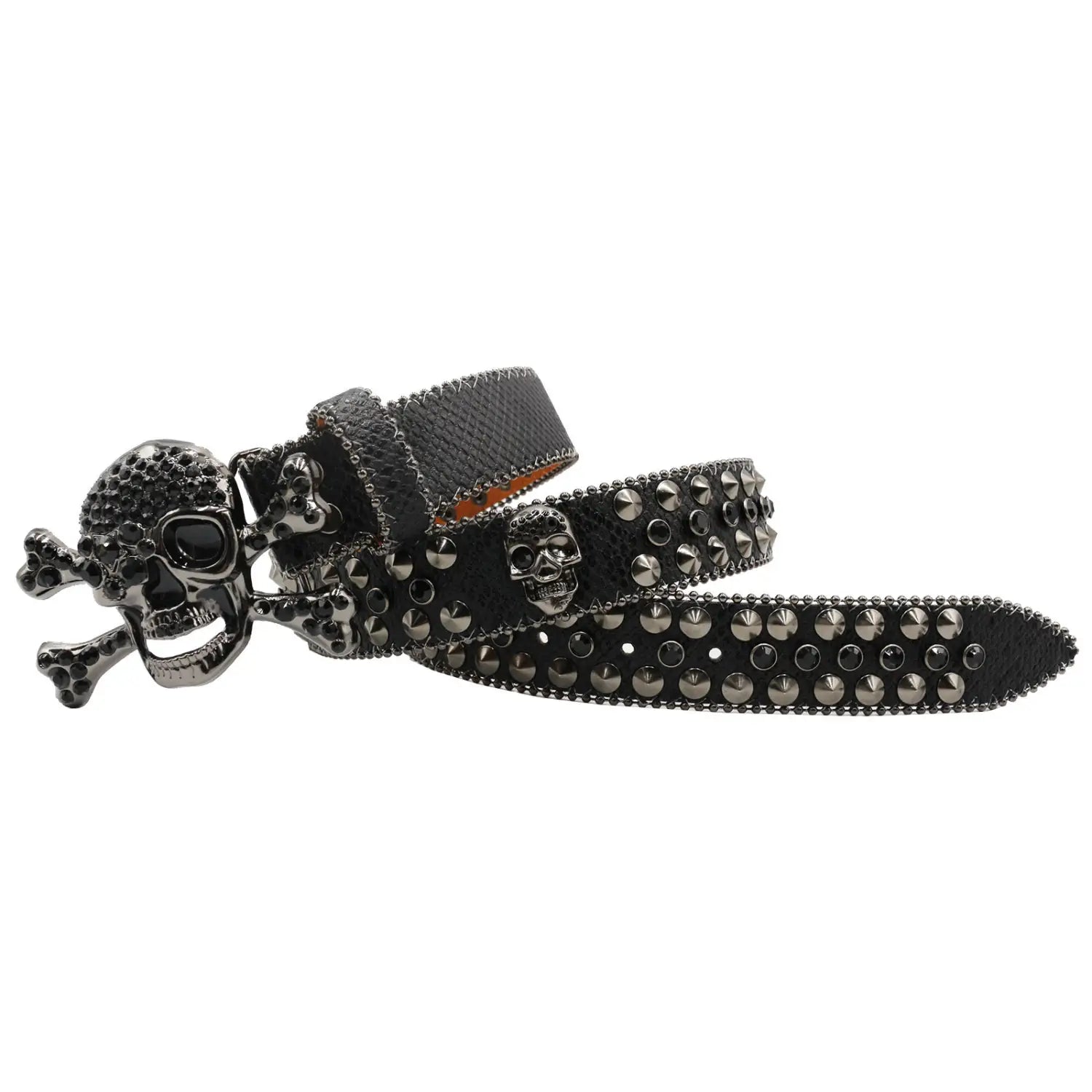 Rhinestone Women’s Inlaid Rivet Snake Pattern Full Diamond Y2g Fashion Trend Belt