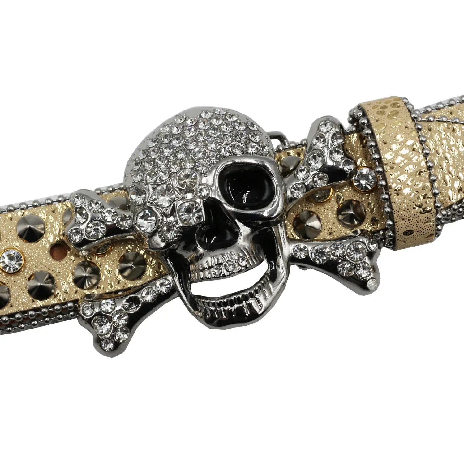 Rhinestone Women’s Inlaid Rivet Snake Pattern Full Diamond Y2g Fashion Trend Belt