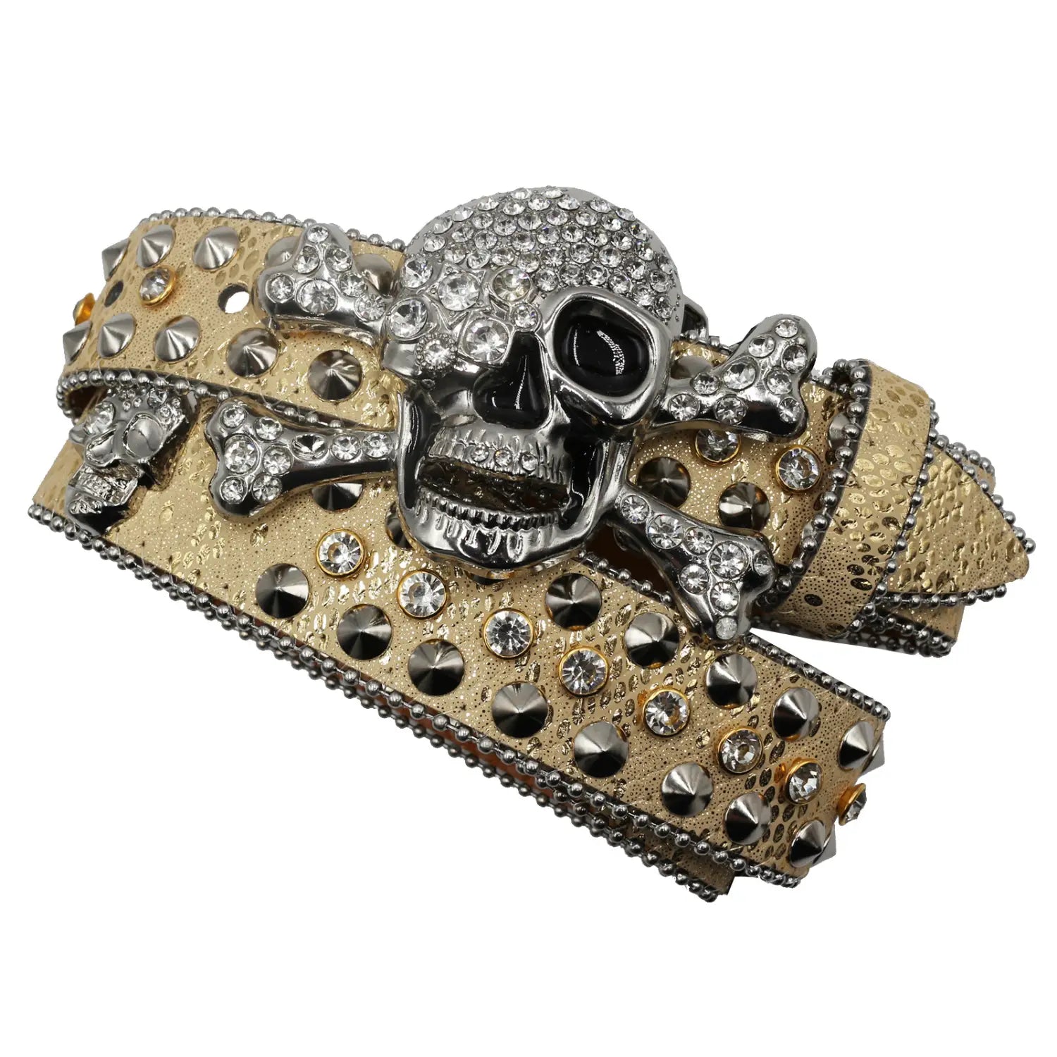 Rhinestone Women’s Inlaid Rivet Snake Pattern Full Diamond Y2g Fashion Trend Belt