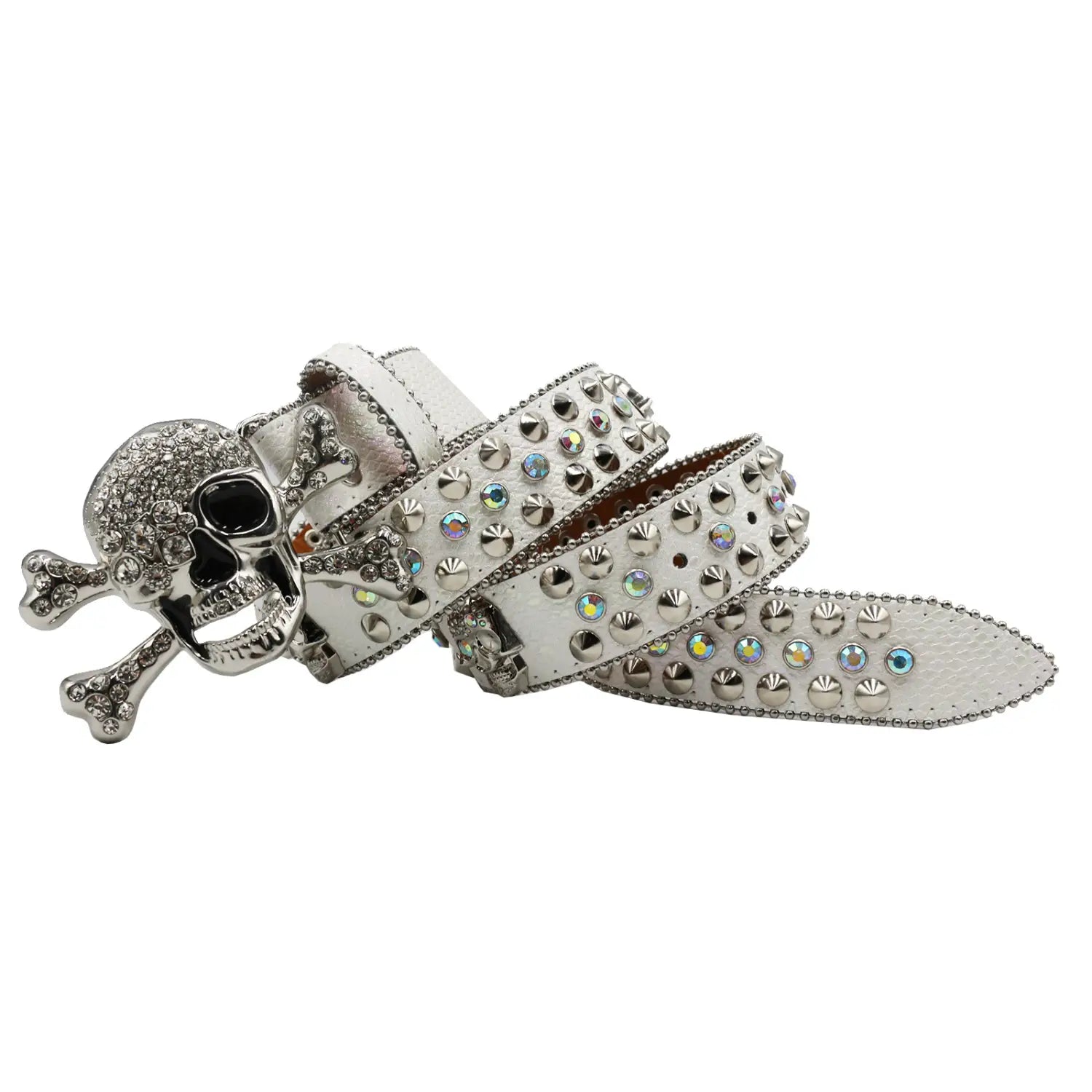 Rhinestone Women’s Inlaid Rivet Snake Pattern Full Diamond Y2g Fashion Trend Belt