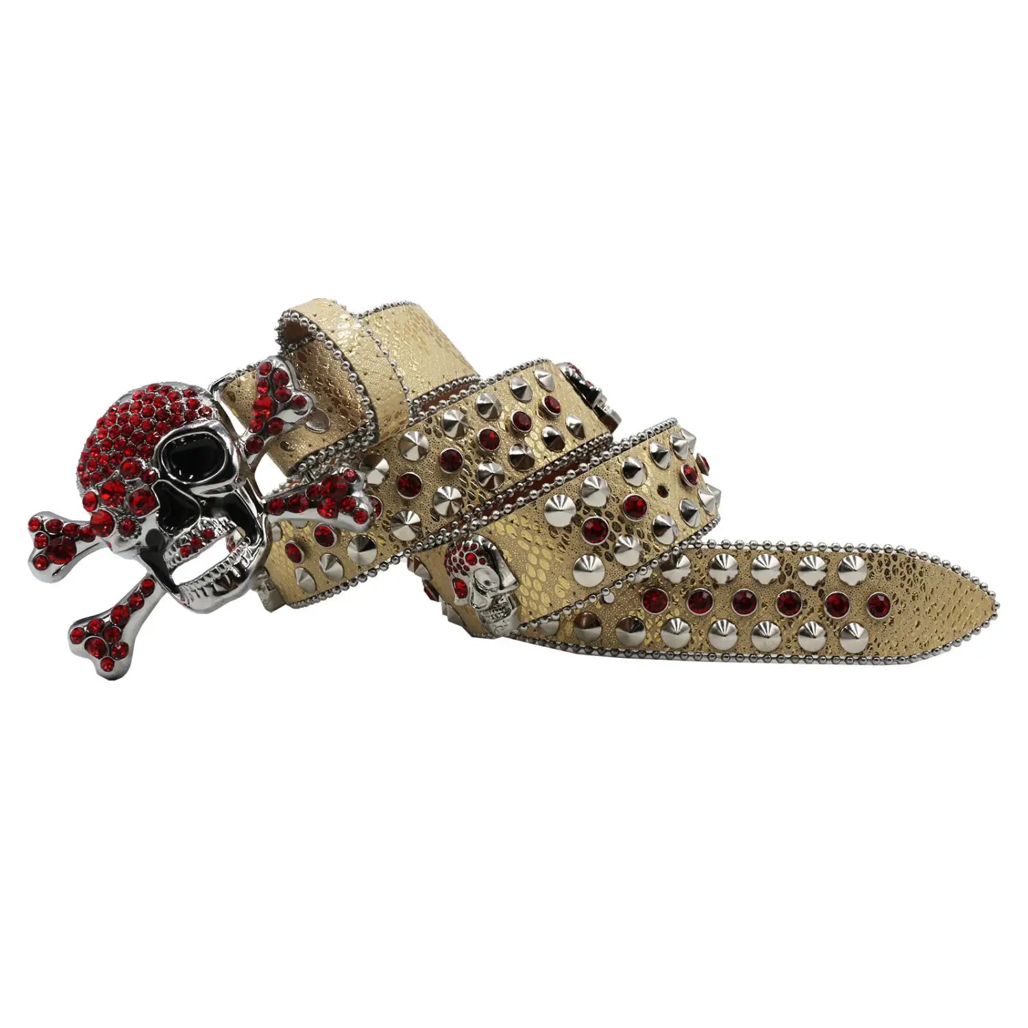 Rhinestone Women’s Inlaid Rivet Snake Pattern Full Diamond Y2g Fashion Trend Belt
