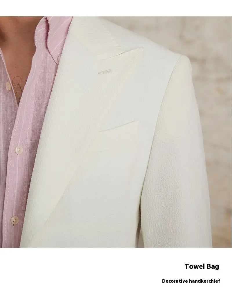 Men’s Casual Summer Thin Slim-fitting Suit Jacket