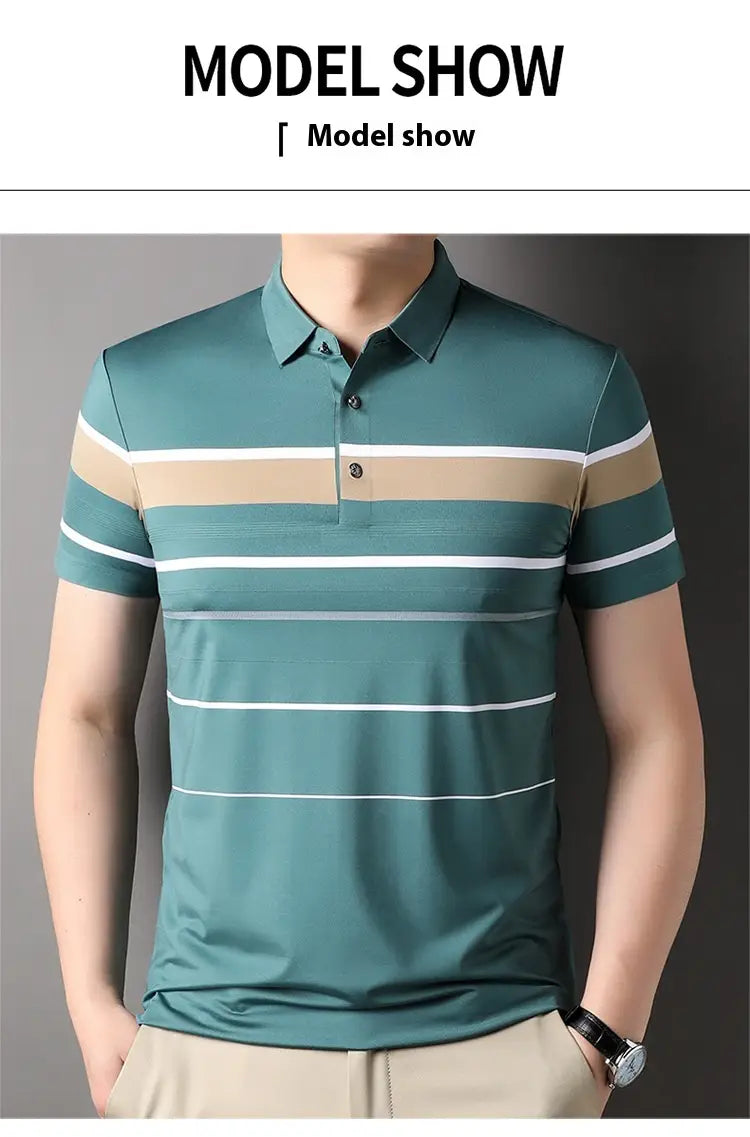 Summer Men’s Short-sleeved Lapel Seamless