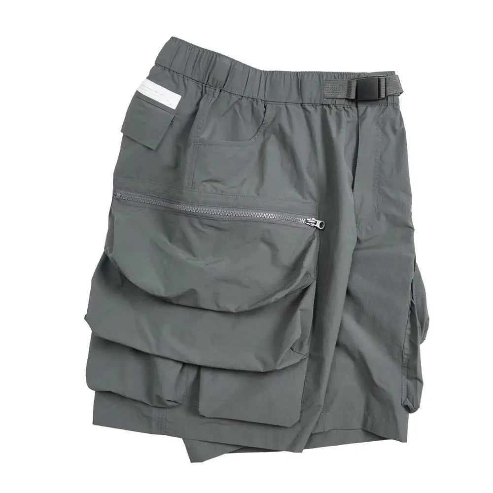 With Belt Workwear Men’s Summer Sports Loose Outdoor Large Pocket Zipper Design Wide Leg Shorts