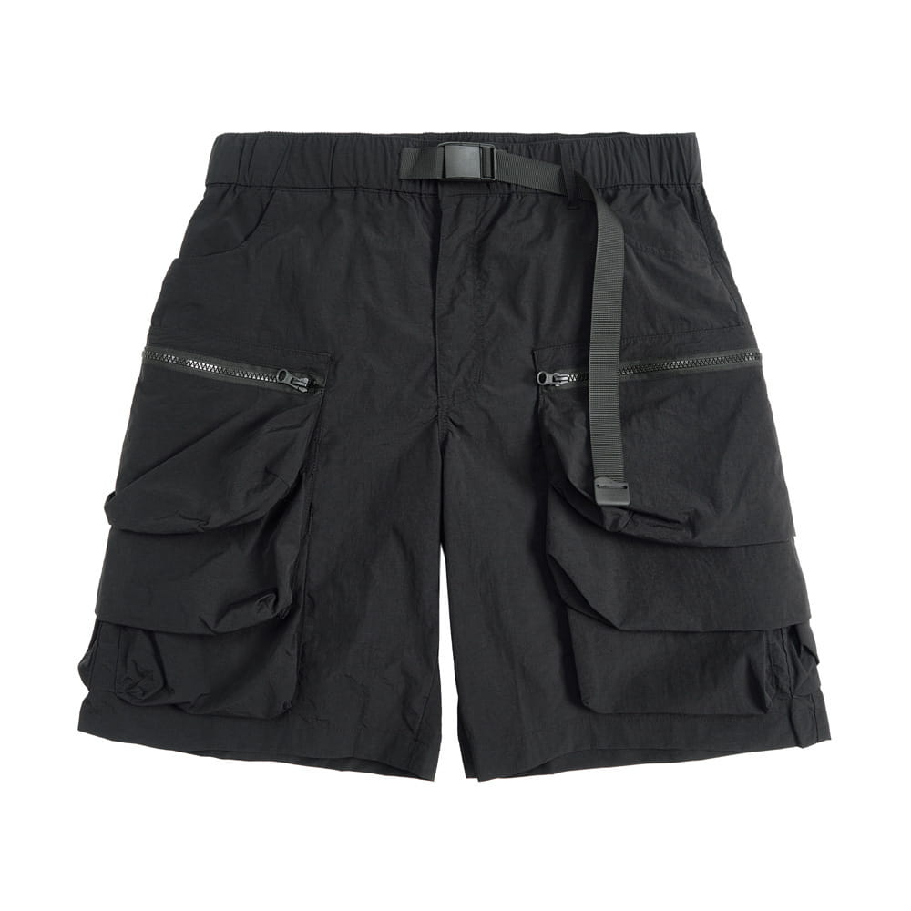 With Belt Workwear Men’s Summer Sports Loose Outdoor Large Pocket Zipper Design Wide Leg Shorts