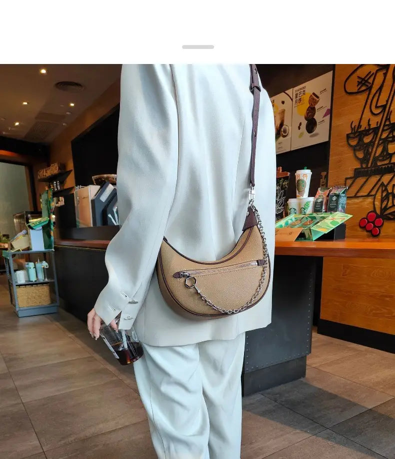 Global Luxury Fashion Brand Leather Pocket Bag