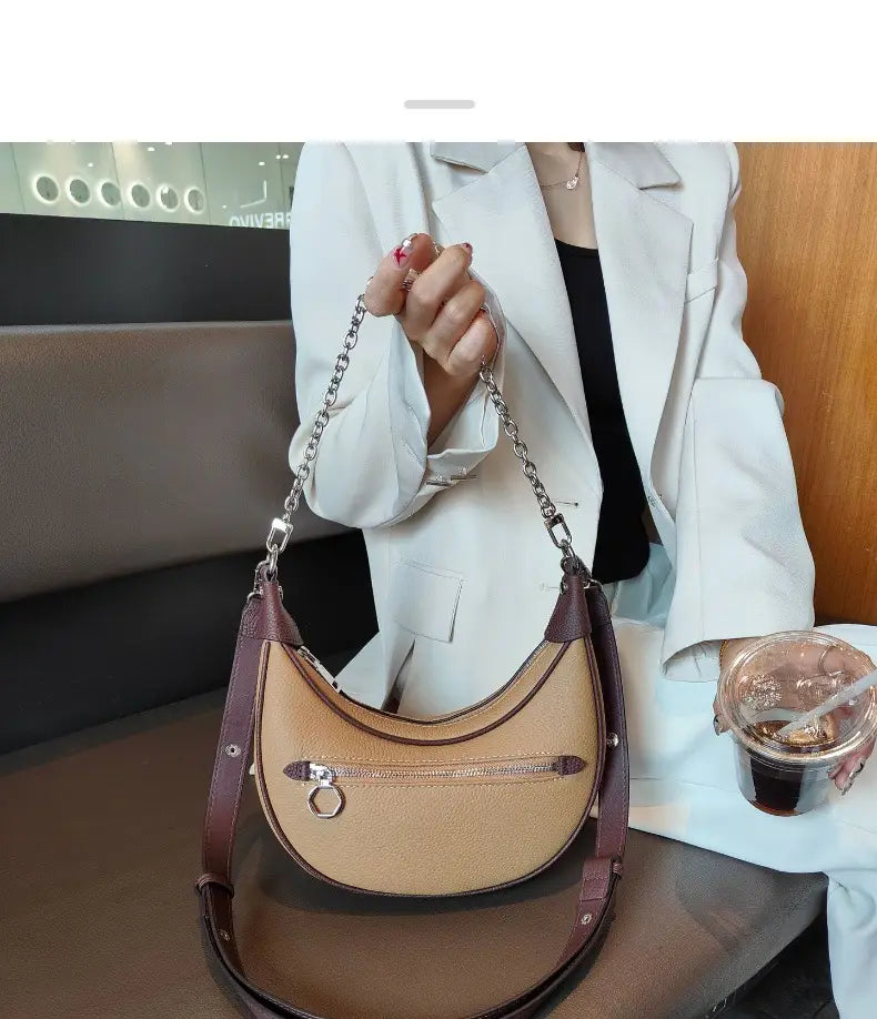 Global Luxury Fashion Brand Leather Pocket Bag