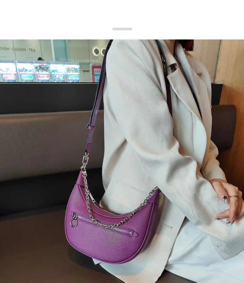 Global Luxury Fashion Brand Leather Pocket Bag