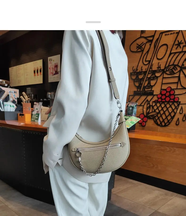 Global Luxury Fashion Brand Leather Pocket Bag