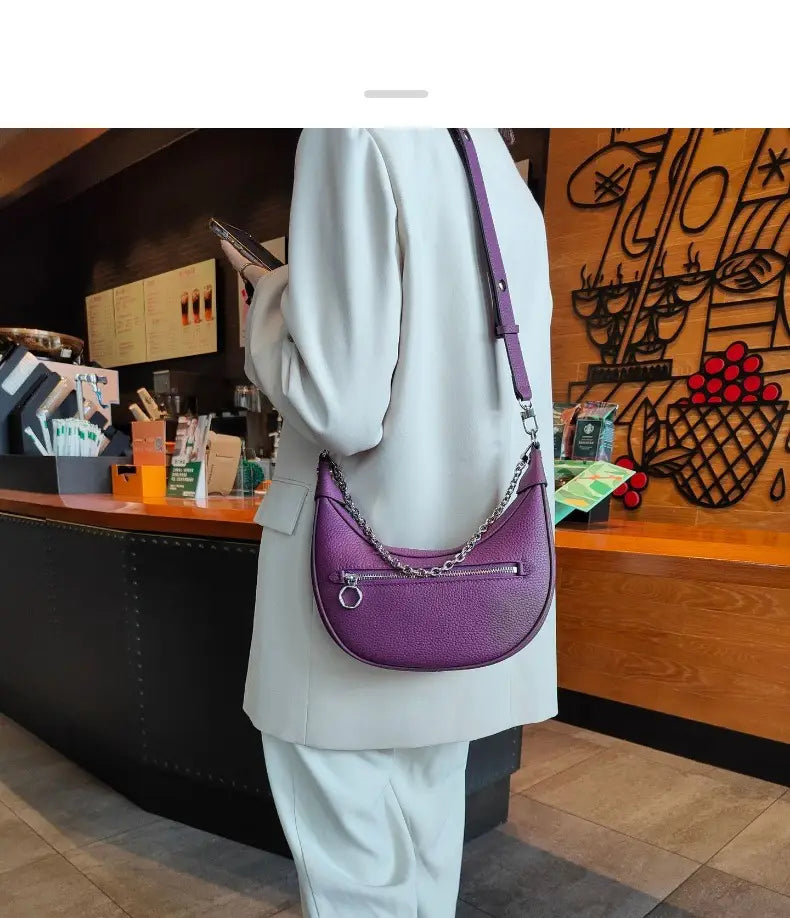 Global Luxury Fashion Brand Leather Pocket Bag