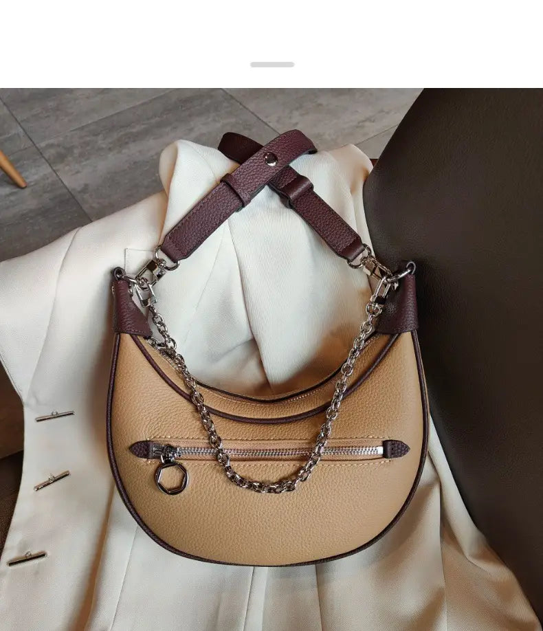 Global Luxury Fashion Brand Leather Pocket Bag