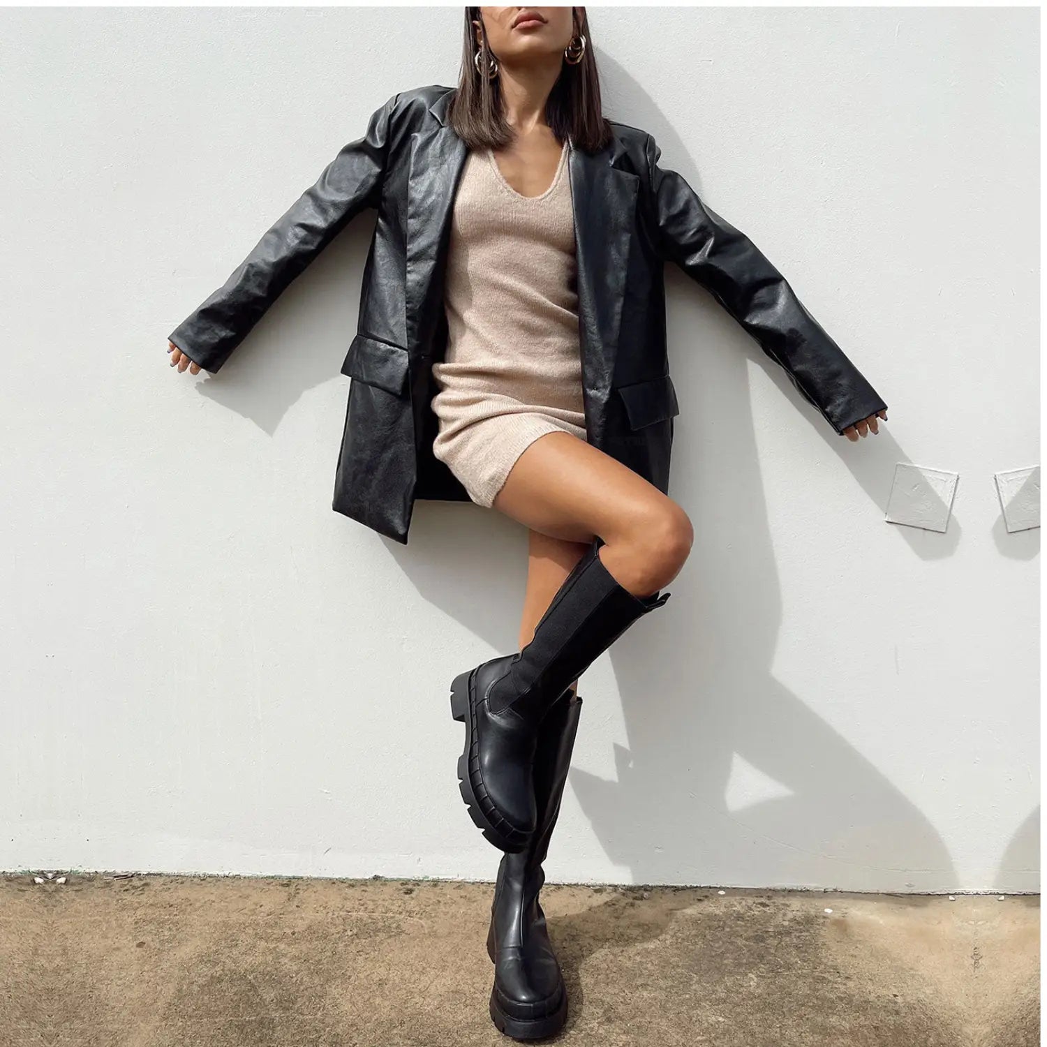 Women’s Versatile Casual Warm Leather Jacket