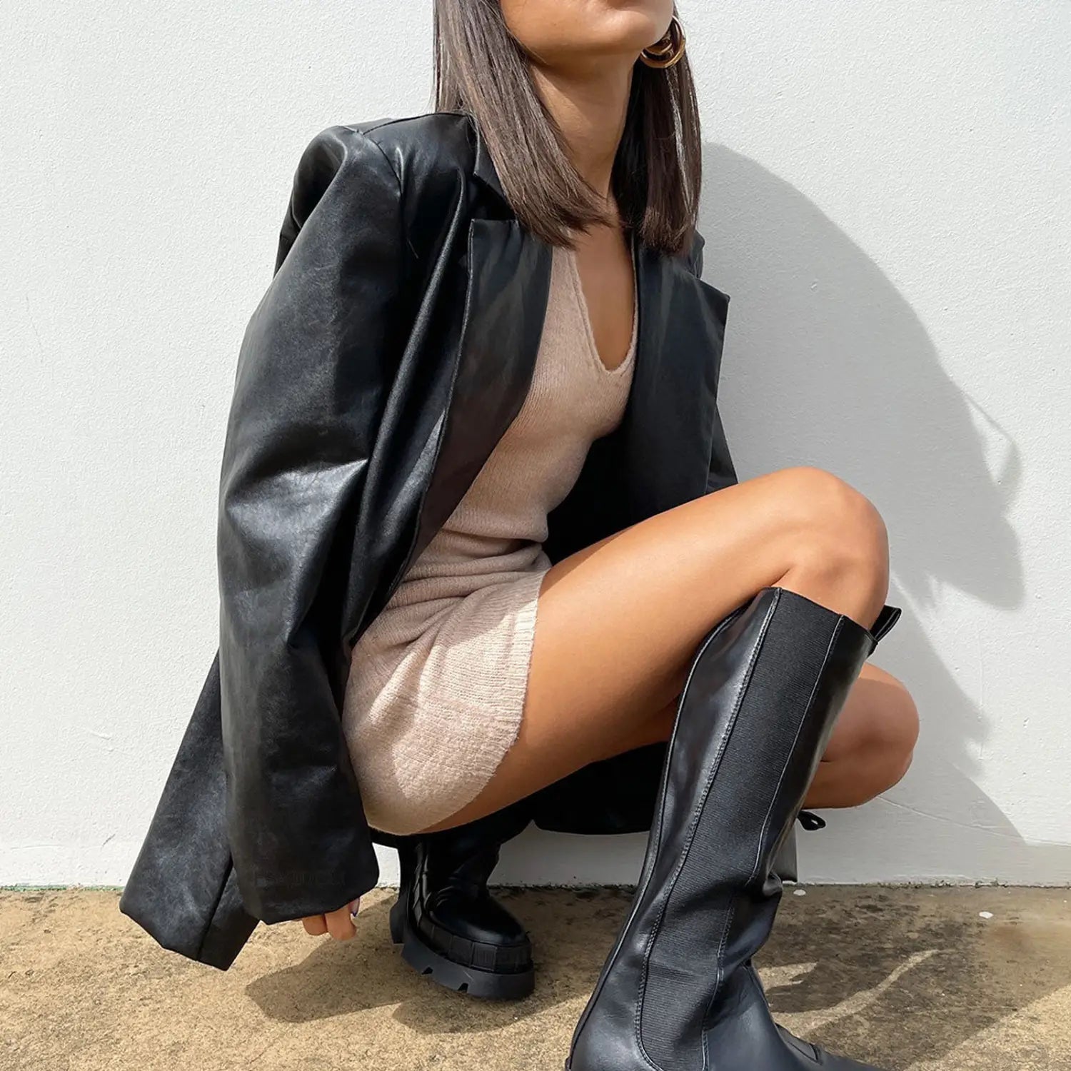 Women’s Versatile Casual Warm Leather Jacket