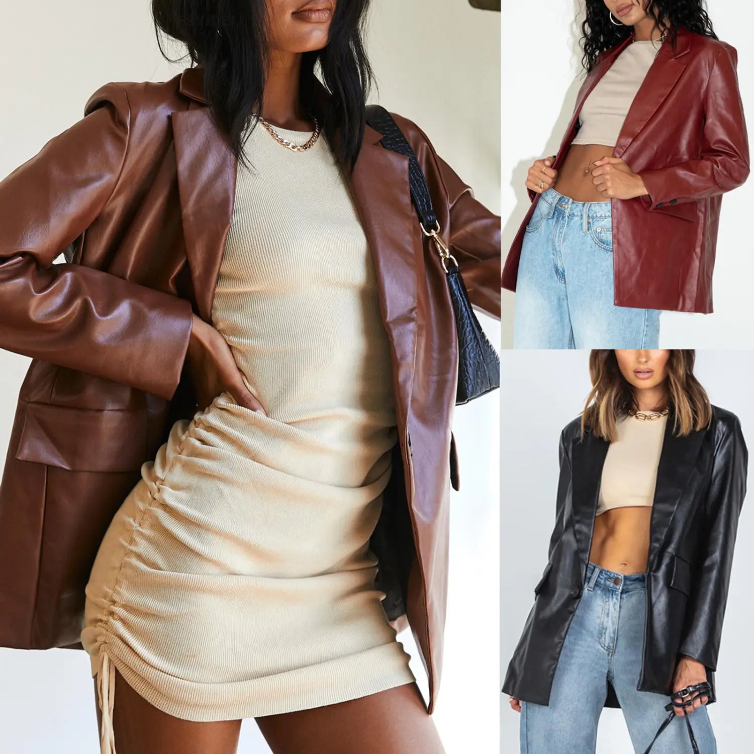 Women’s Versatile Casual Warm Leather Jacket