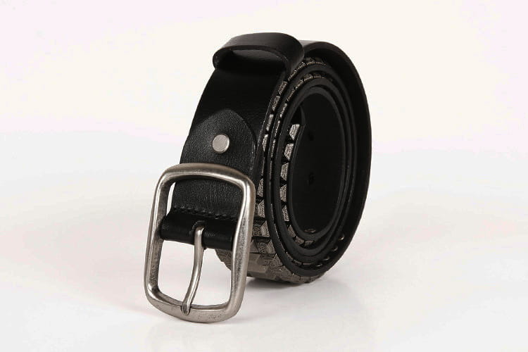First Layer Cowhide Niche Pagoda Decorative Rivets Street Punk Belt